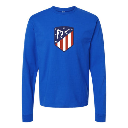 Men's Atletico Madrid FC Cotton Long Sleeve T-Shirt