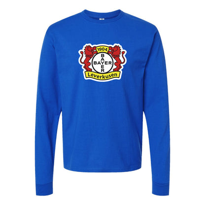 Men's Bayer Leverkusen FC Cotton Long Sleeve T-Shirt
