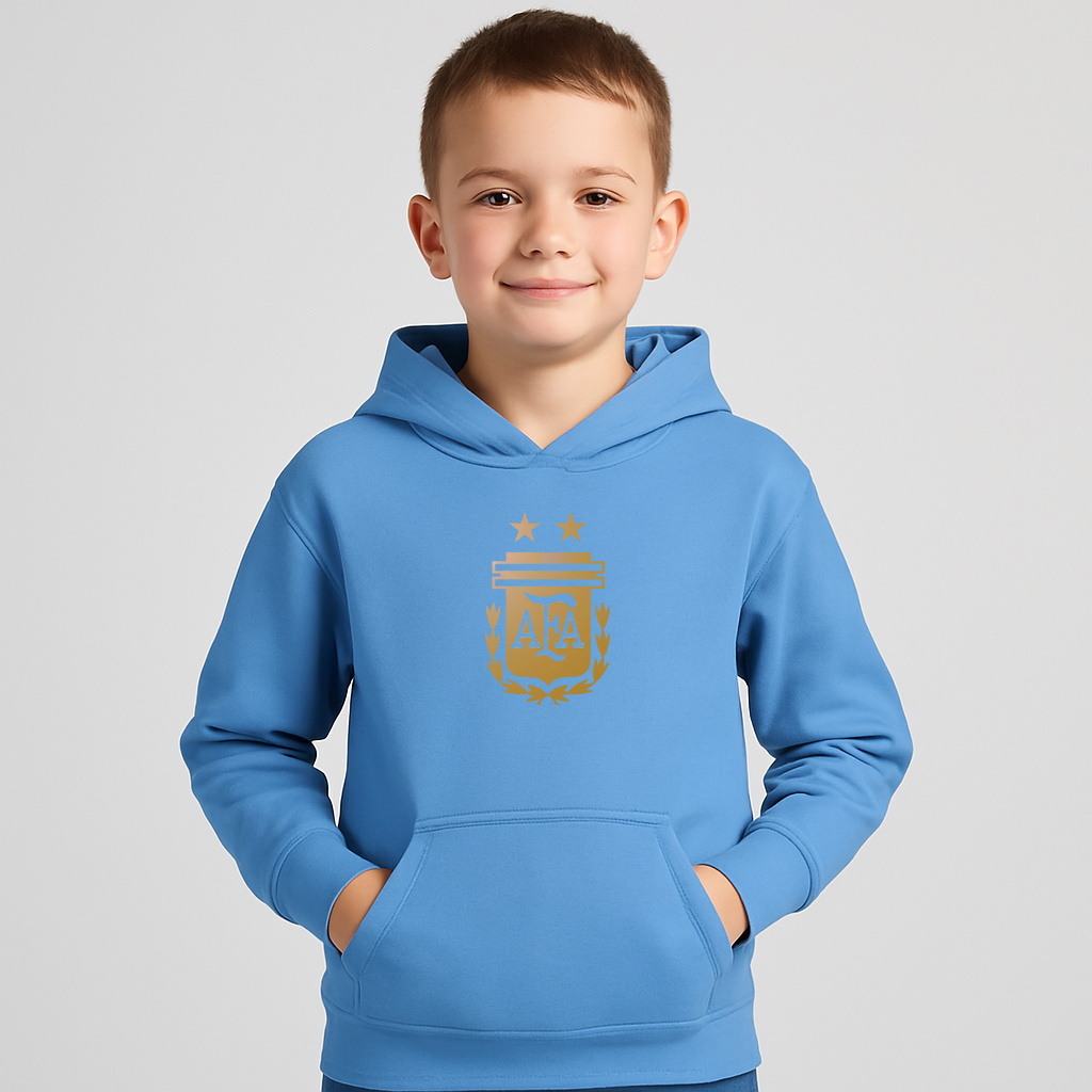 Youth Kids Argentina Soccer Pullover Hoodie