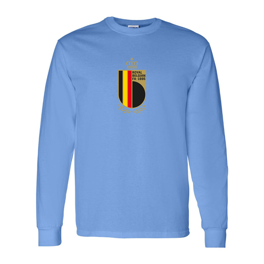 Men's Belgium National Soccer Team Long Sleeve T-Shirt