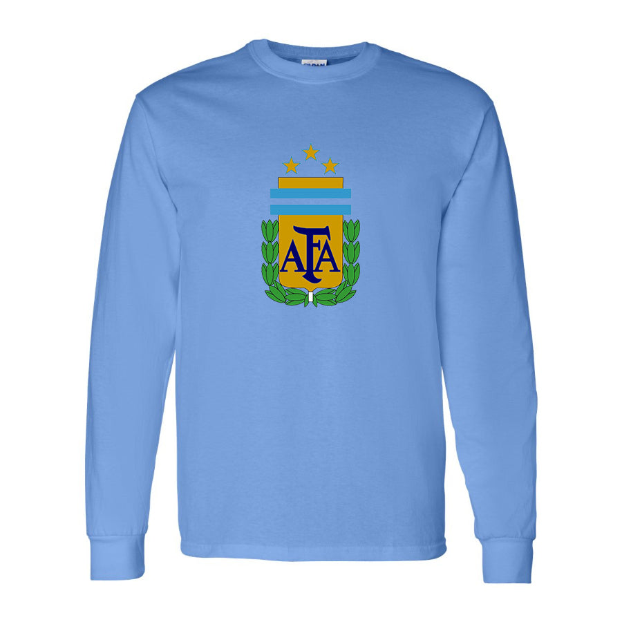 Youth Kids Argentina National Soccer Team Long Sleeve T-Shirt