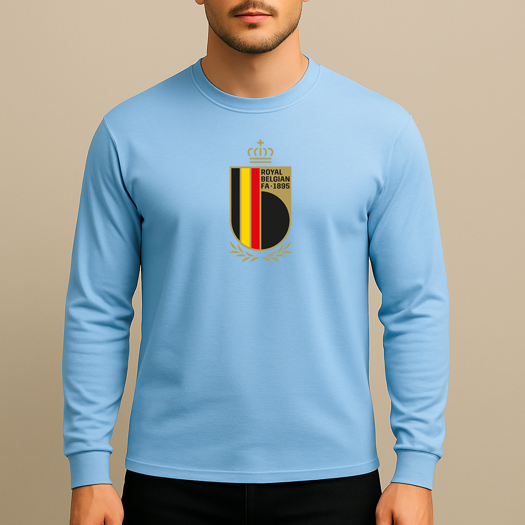 Men's Belgium National Soccer Team Long Sleeve T-Shirt