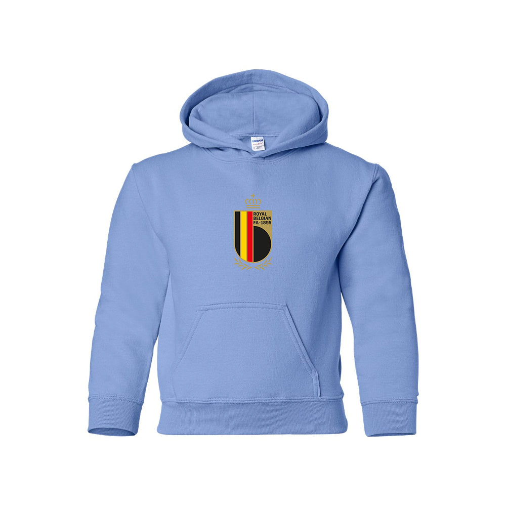 Youth Kids Belgium National Soccer Team Pullover Hoodie