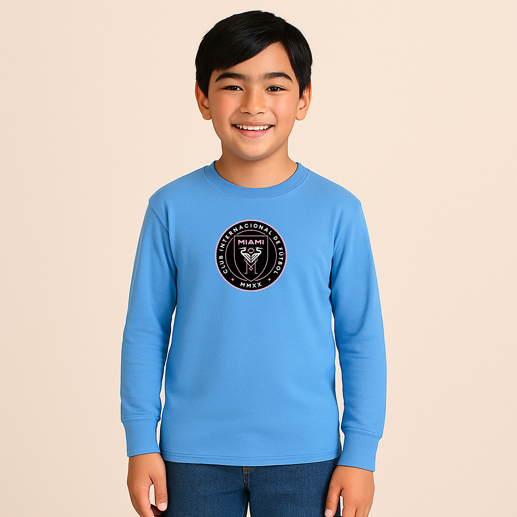 Youth Kids Inter Miami FC Long Sleeve T-Shirt