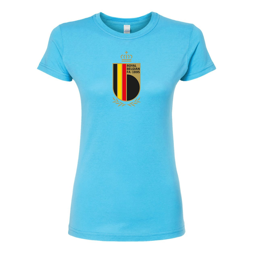 Women’s Belgium National Soccer Team Round Neck T-Shirt