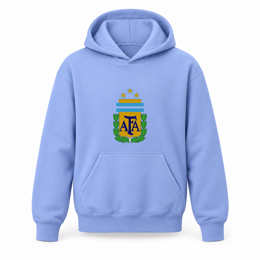 Youth Kids Argentina National Soccer Team Pullover Hoodie | Color: Turquoise | Refreshed youth hoodie, original Drive artwork