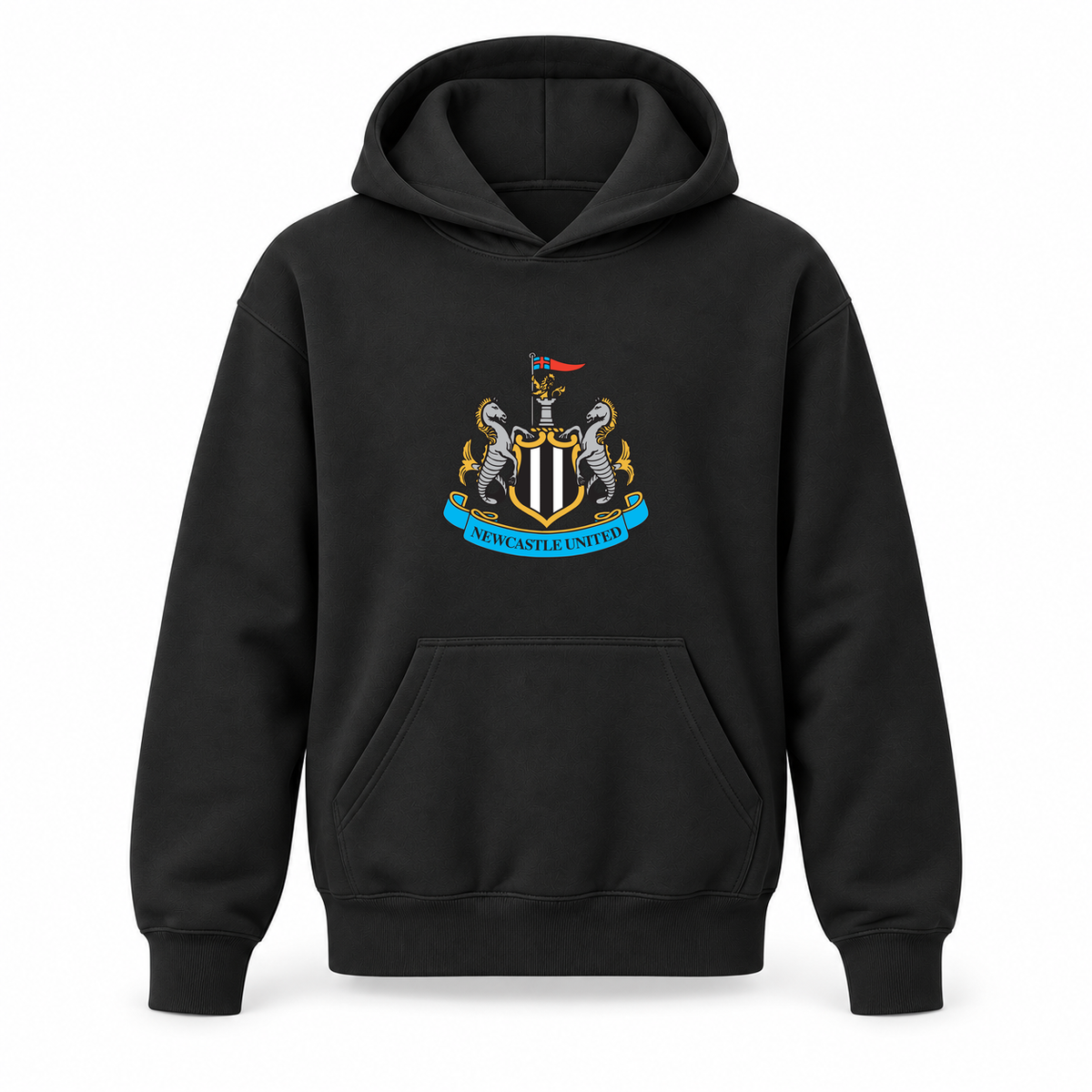 Youth Kids Newcastle United FC Pullover Hoodie | Color: Black | Refreshed youth hoodie, original Drive artwork