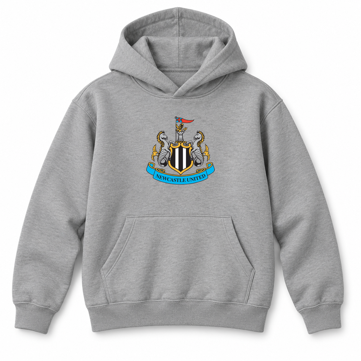 Youth Kids Newcastle United FC Pullover Hoodie | Color: Grey | Refreshed youth hoodie, original Drive artwork