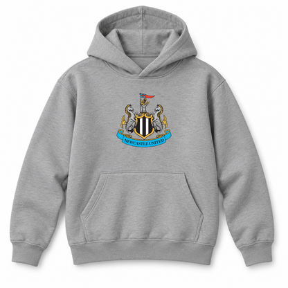 Youth Kids Newcastle United FC Pullover Hoodie | Color: Grey | Refreshed youth hoodie, original Drive artwork