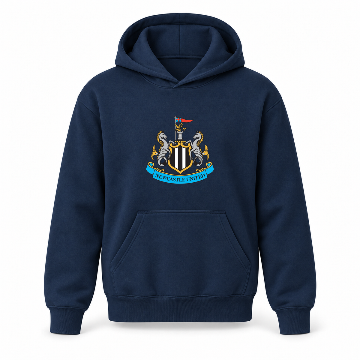 Youth Kids Newcastle United FC Pullover Hoodie | Color: Navy | Refreshed youth hoodie, original Drive artwork