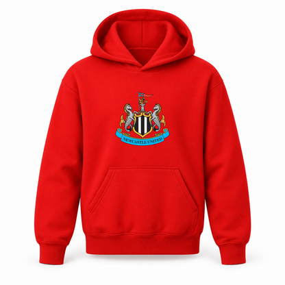 Youth Kids Newcastle United FC Pullover Hoodie | Color: Red | Refreshed youth hoodie, original Drive artwork