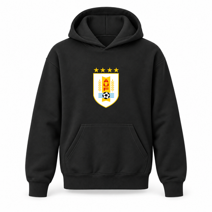 Youth Kids Uruguay National Soccer Team Pullover Hoodie | Color: Black | Refreshed youth hoodie, original Drive artwork