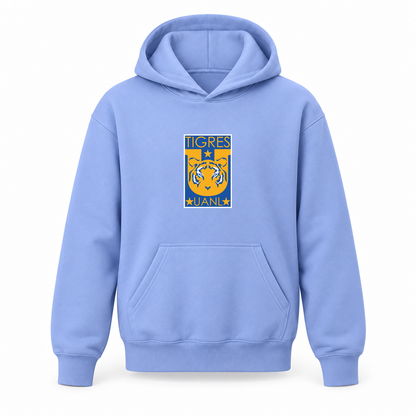 Youth Kids Tigres UANL FC Pullover Hoodie | Color: Turquoise | Refreshed youth hoodie, original Drive artwork