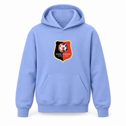Youth Kids Stade Rennais FC Pullover Hoodie | Color: Turquoise | Refreshed youth hoodie, original Drive artwork