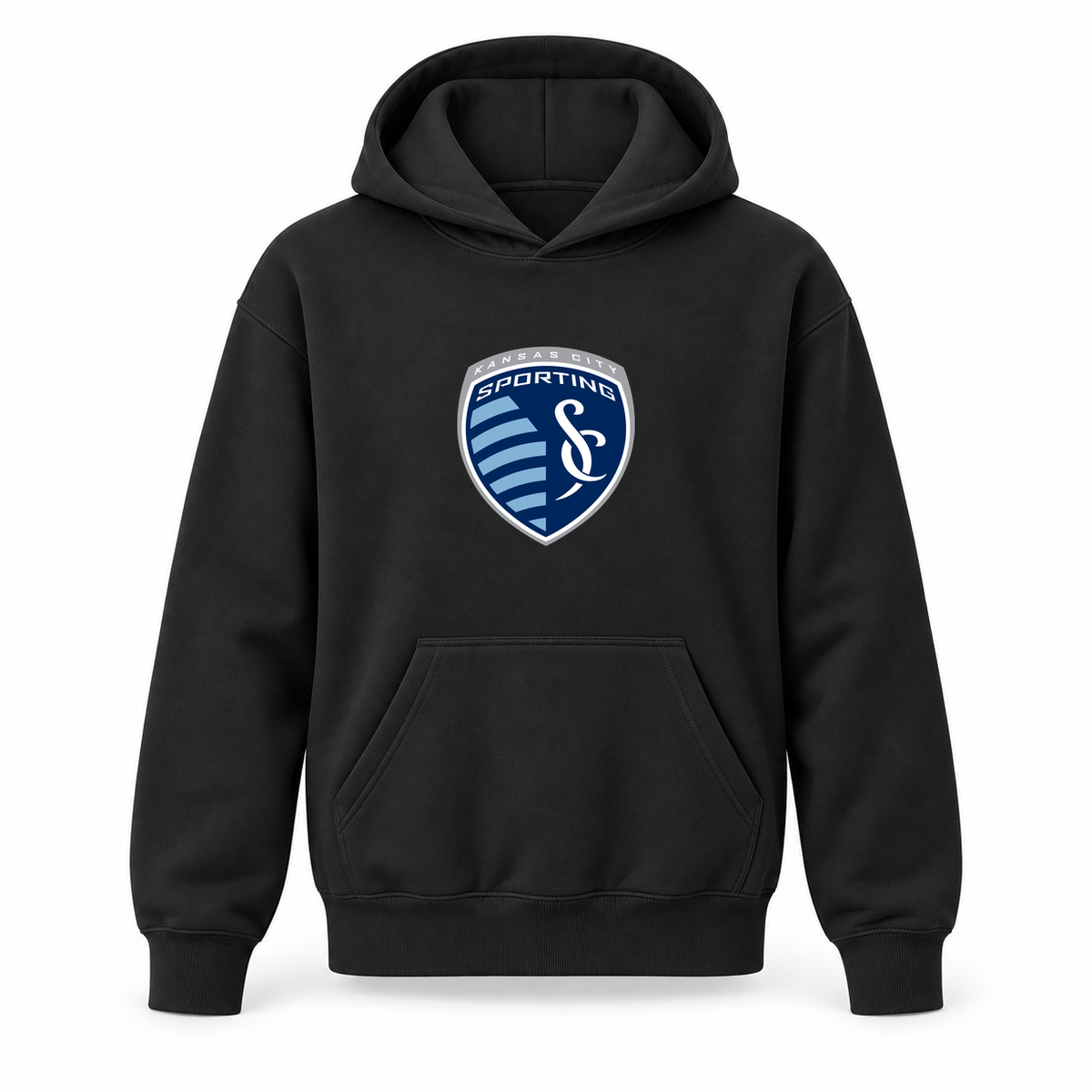 Youth Kids Sporting Kansas City FC Pullover Hoodie | Color: Black | Refreshed youth hoodie, original Drive artwork