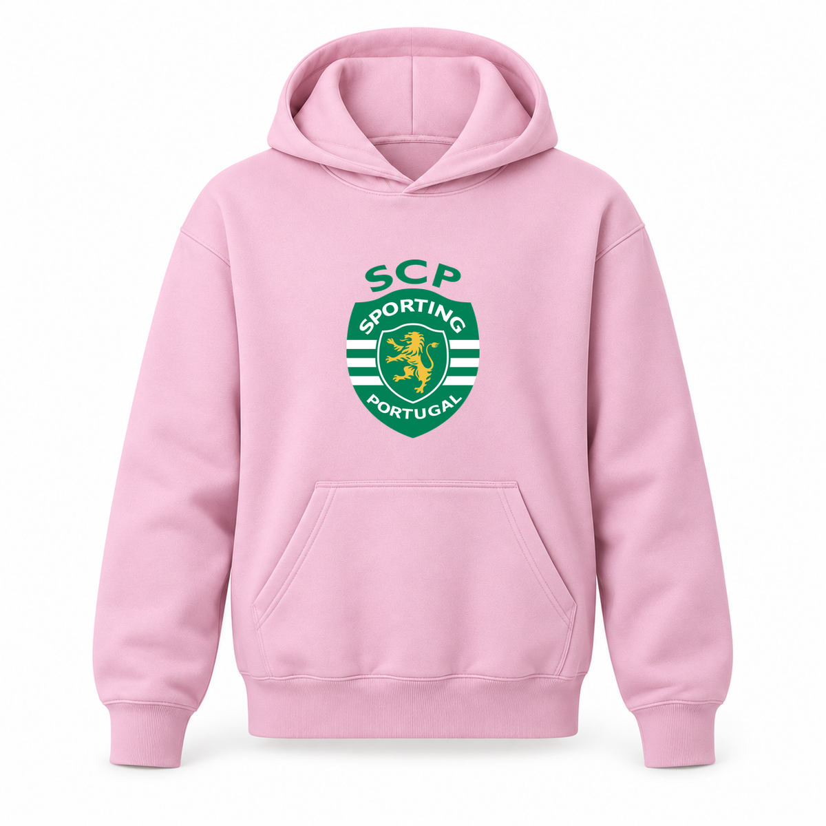 Youth Kids Sporting CP FC Pullover Hoodie | Color: Light Pink | Refreshed youth hoodie, original Drive artwork