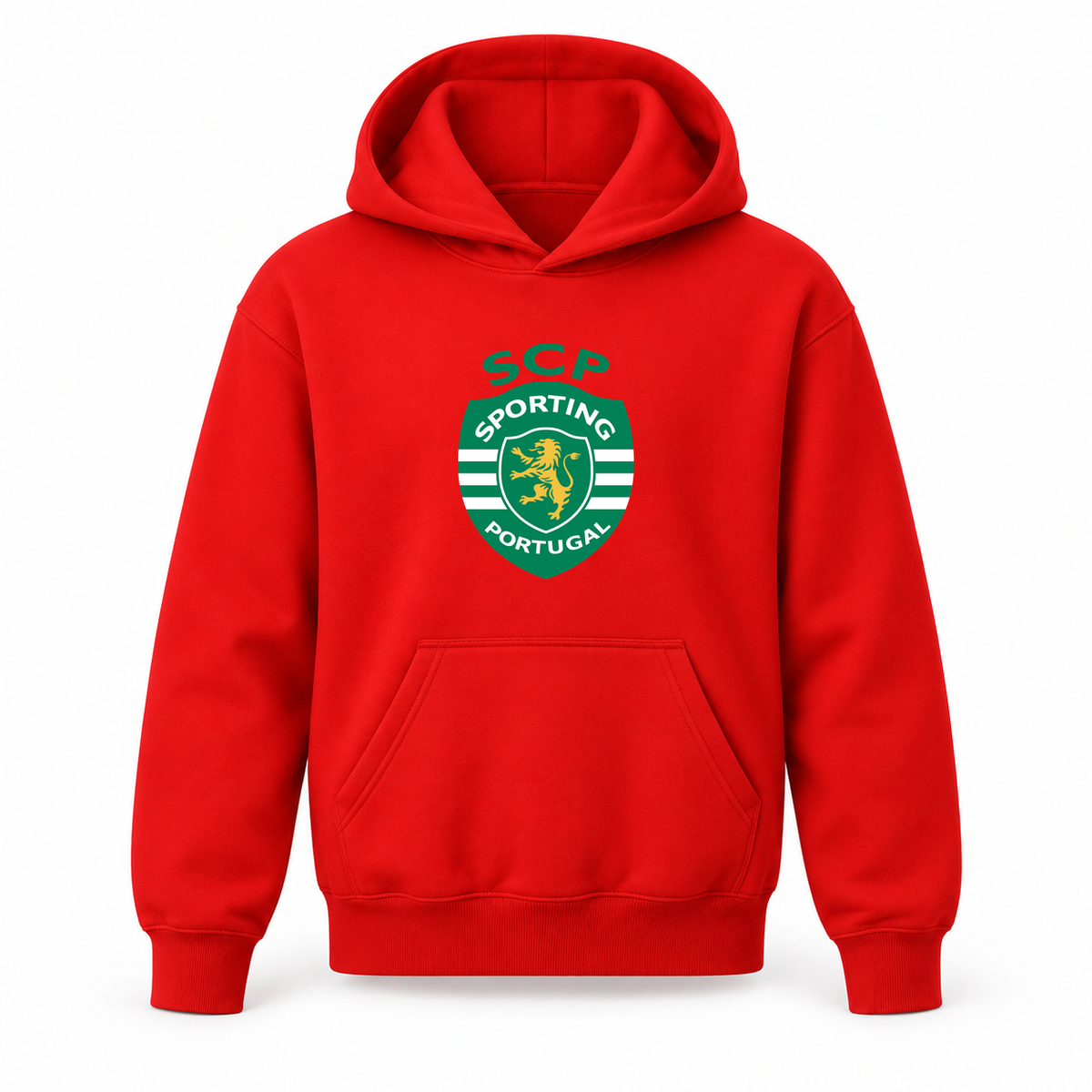 Youth Kids Sporting CP FC Pullover Hoodie | Color: Red | Refreshed youth hoodie, original Drive artwork