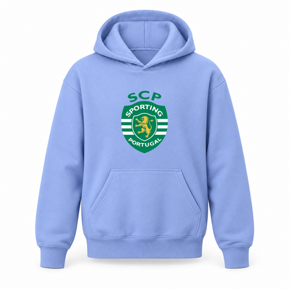 Youth Kids Sporting CP FC Pullover Hoodie | Color: Turquoise | Refreshed youth hoodie, original Drive artwork