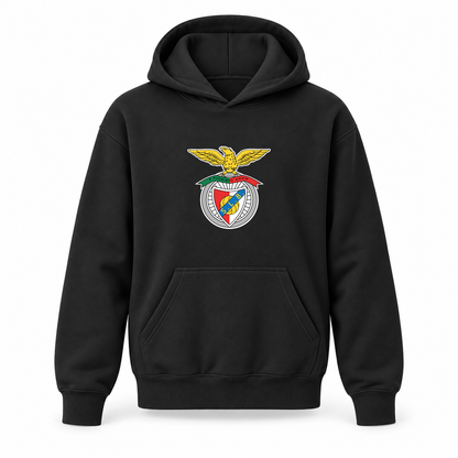 Youth Kids SL Benfica FC Pullover Hoodie | Color: Black | Refreshed youth hoodie, original Drive artwork
