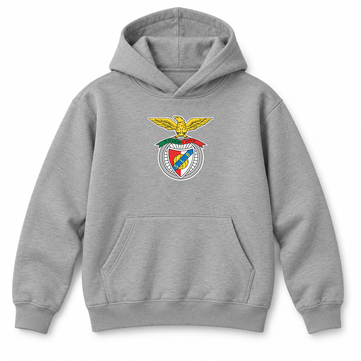 Youth Kids SL Benfica FC Pullover Hoodie | Color: Grey | Refreshed youth hoodie, original Drive artwork