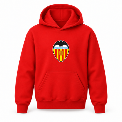 Youth Kids Valencia FC Pullover Hoodie | Color: Red | Refreshed youth hoodie, original Drive artwork