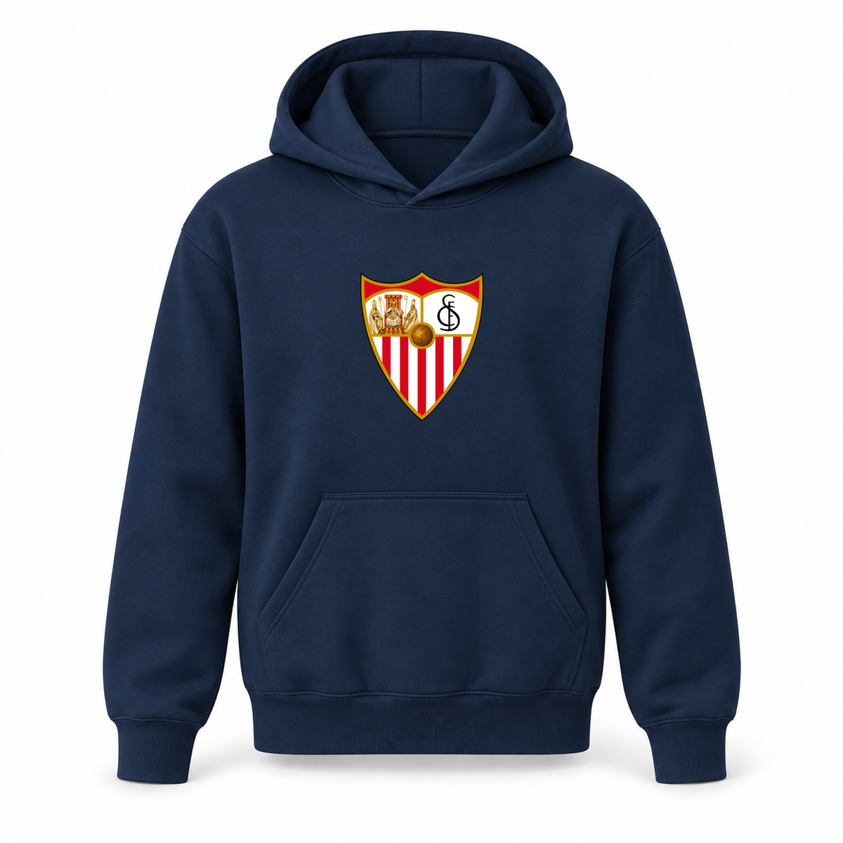 Youth Kids Sevilla FC Pullover Hoodie | Color: Navy | Refreshed youth hoodie, original Drive artwork