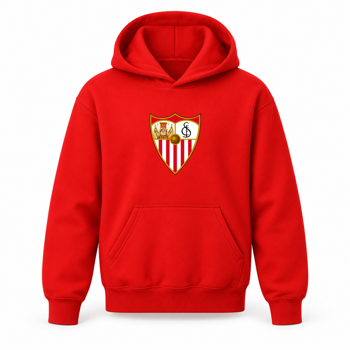 Youth Kids Sevilla FC Pullover Hoodie | Color: Red | Refreshed youth hoodie, original Drive artwork