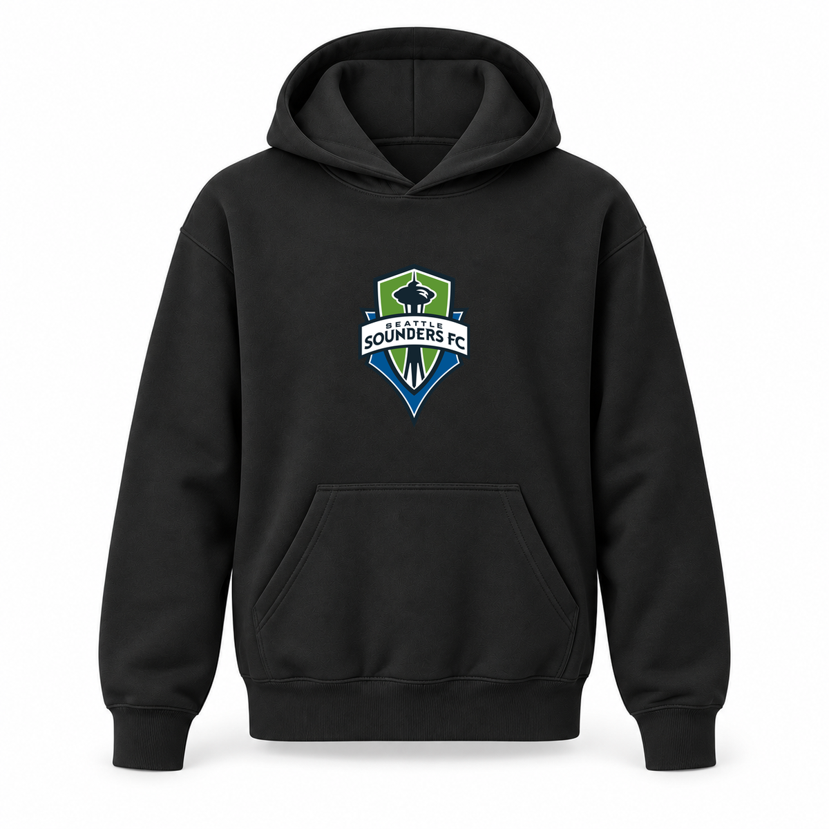Youth Kids Seattle Sounders FC Pullover Hoodie | Color: Black | Refreshed youth hoodie, original Drive artwork