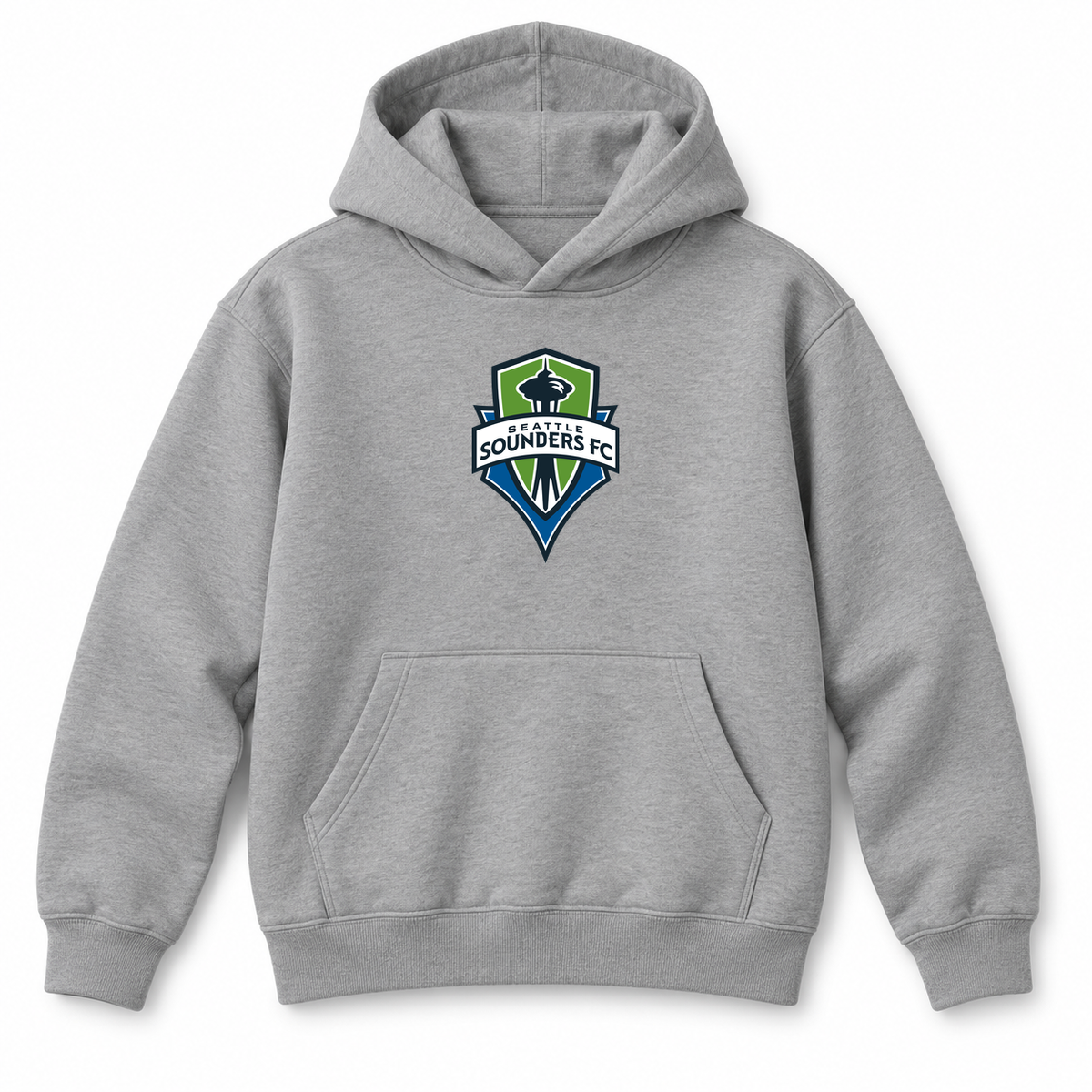 Youth Kids Seattle Sounders FC Pullover Hoodie | Color: Grey | Refreshed youth hoodie, original Drive artwork