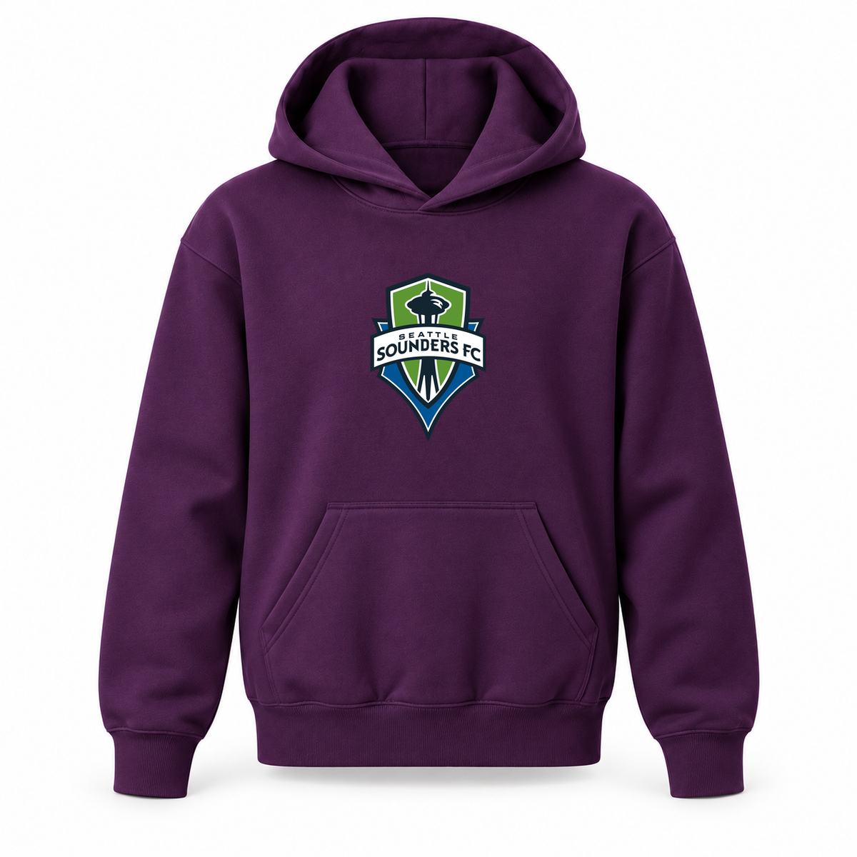 Youth Kids Seattle Sounders FC Pullover Hoodie | Color: Purple | Refreshed youth hoodie, original Drive artwork