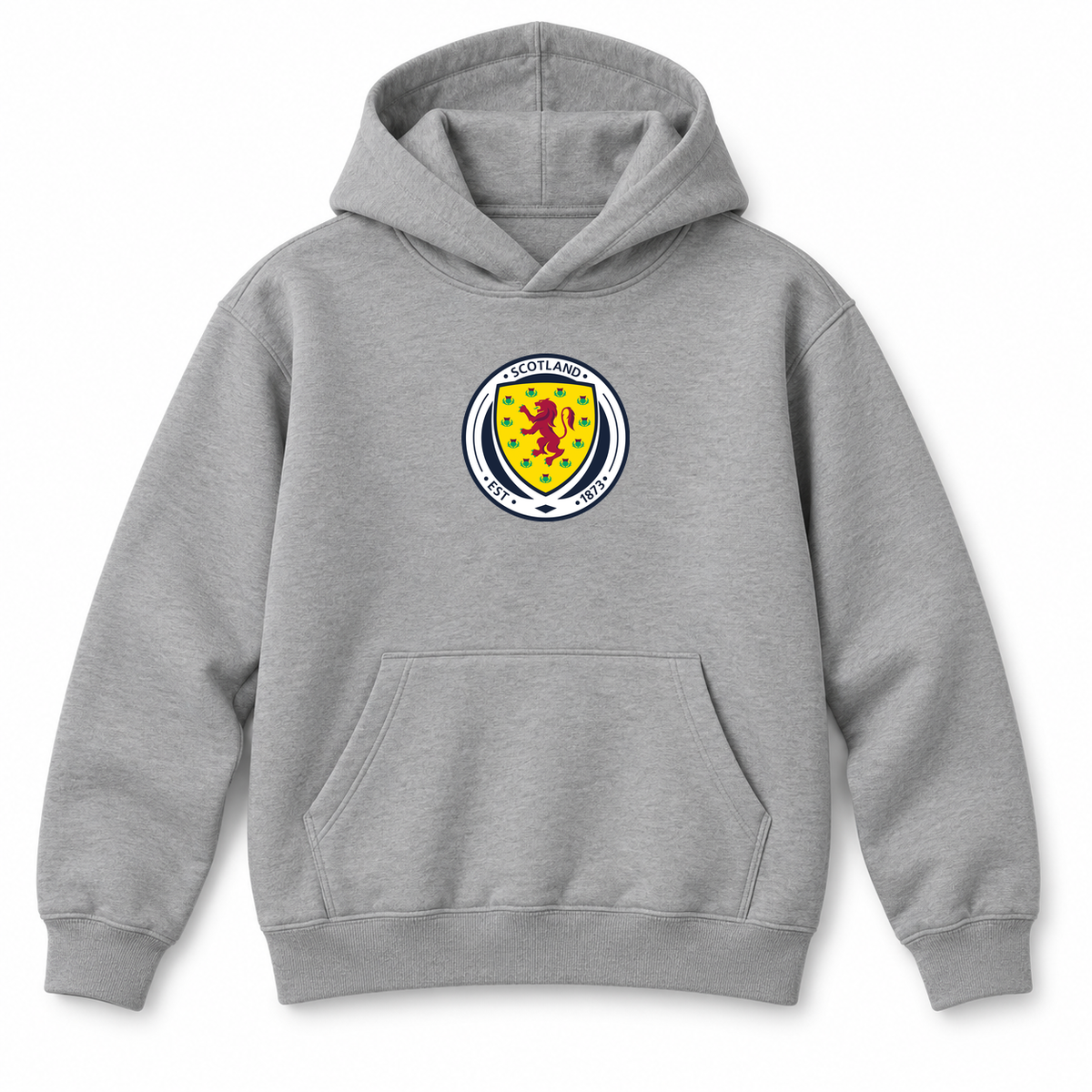 Youth Kids Scotland National Soccer Team Pullover Hoodie | Color: Grey | Refreshed youth hoodie, original Drive artwork