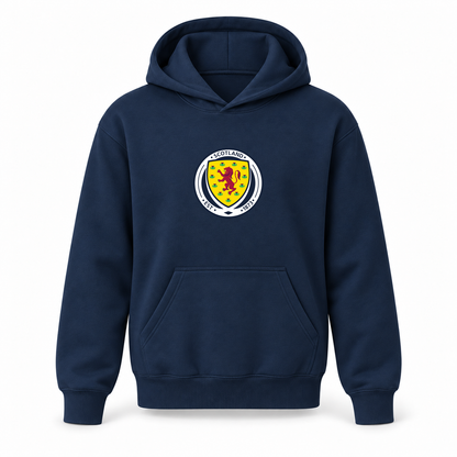 Youth Kids Scotland National Soccer Team Pullover Hoodie | Color: Navy | Refreshed youth hoodie, original Drive artwork