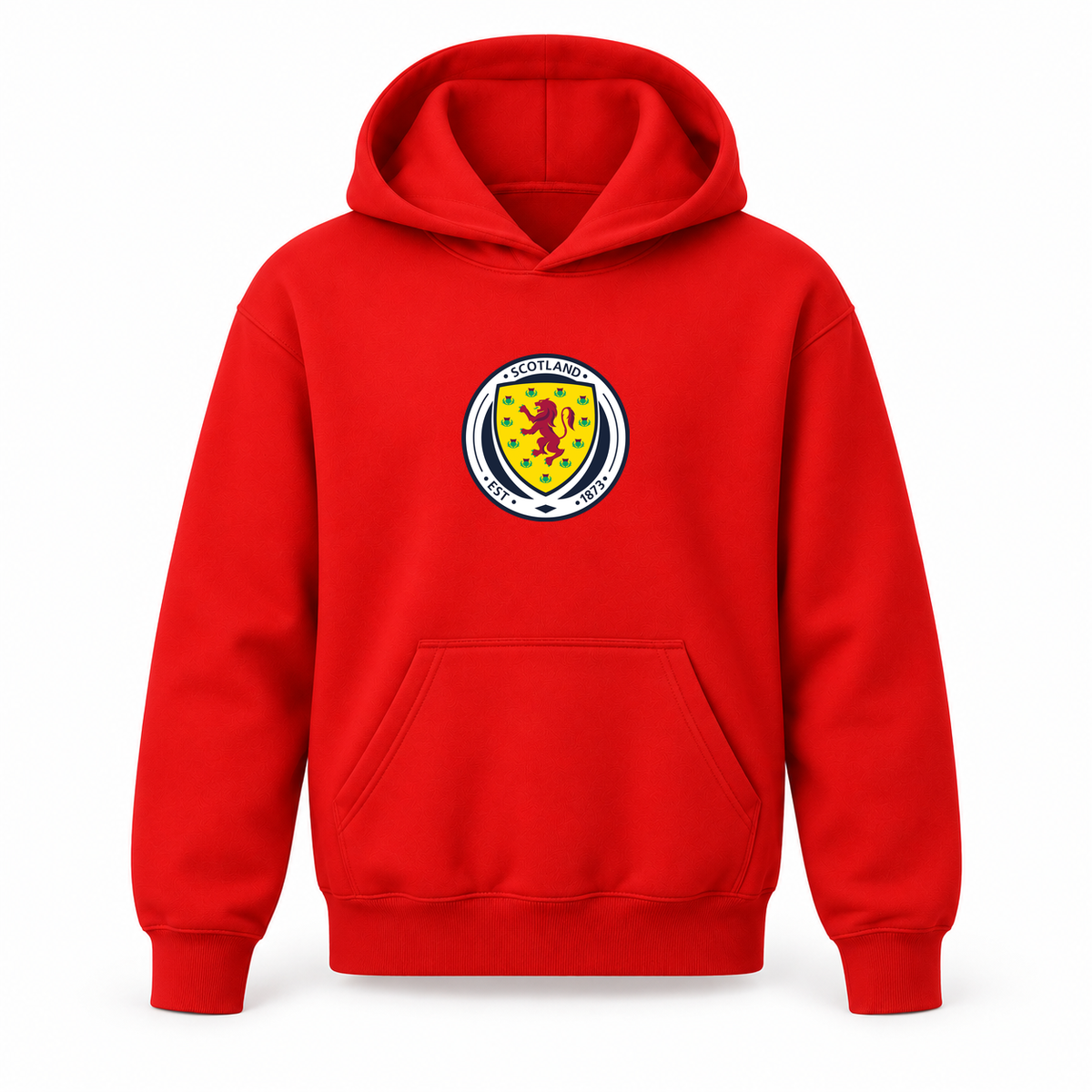 Youth Kids Scotland National Soccer Team Pullover Hoodie | Color: Red | Refreshed youth hoodie, original Drive artwork