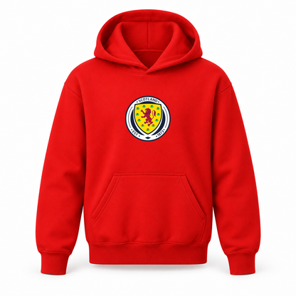 Youth Kids Scotland National Soccer Team Pullover Hoodie | Color: Red | Refreshed youth hoodie, original Drive artwork