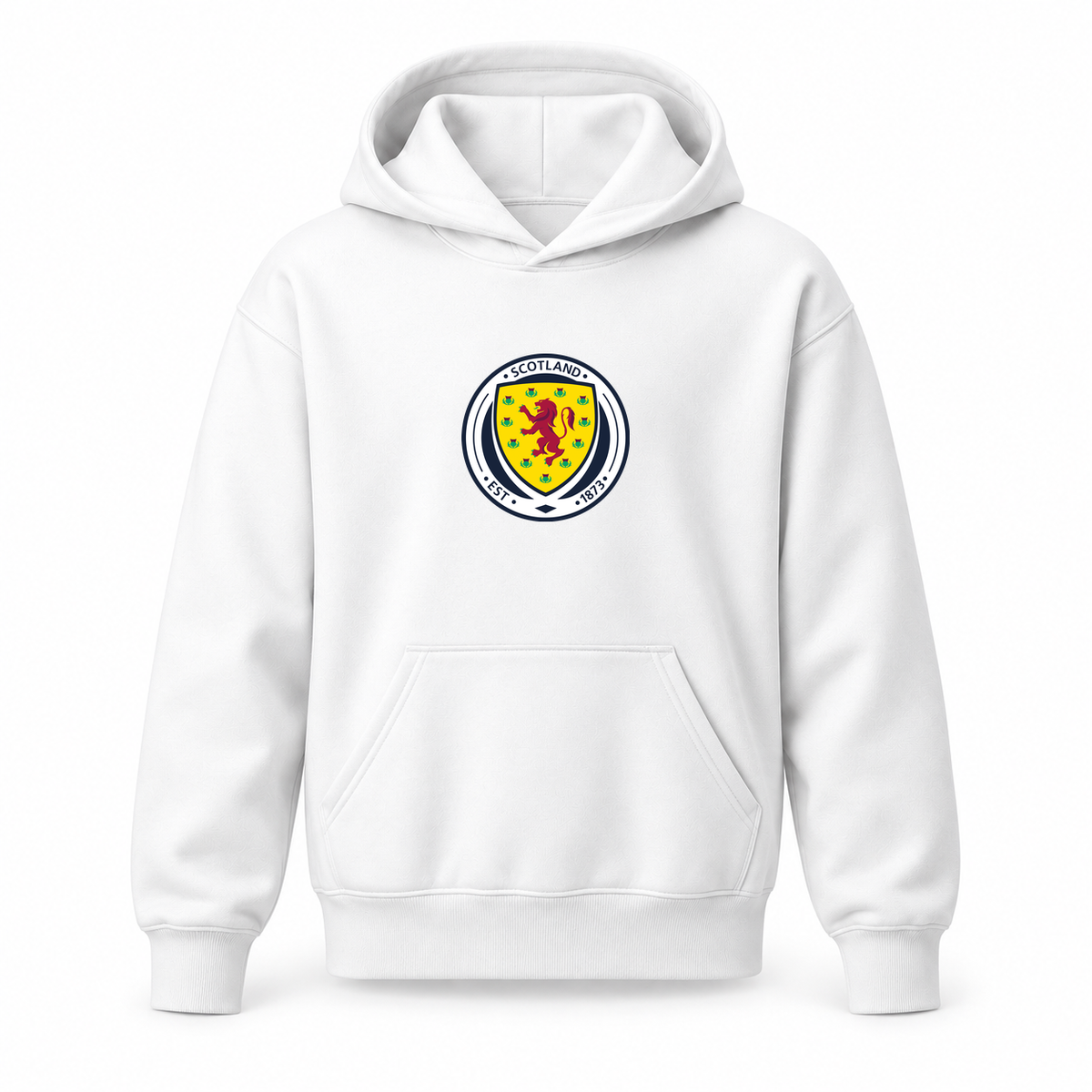 Youth Kids Scotland National Soccer Team Pullover Hoodie | Color: White | Refreshed youth hoodie, original Drive artwork
