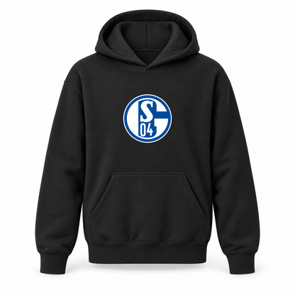 Youth Kids Schalke 04 FC Pullover Hoodie | Color: Black | Refreshed youth hoodie, original Drive artwork