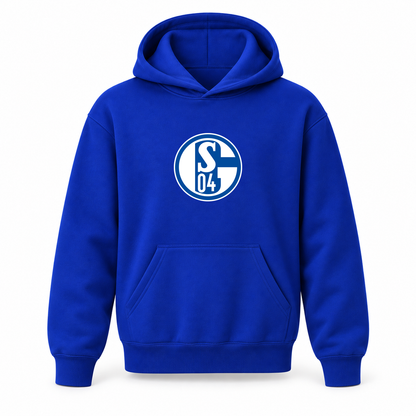 Youth Kids Schalke 04 FC Pullover Hoodie | Color: Blue | Refreshed youth hoodie, original Drive artwork