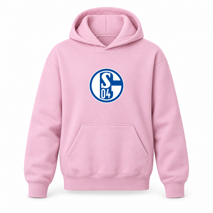 Youth Kids Schalke 04 FC Pullover Hoodie | Color: Light Pink | Refreshed youth hoodie, original Drive artwork