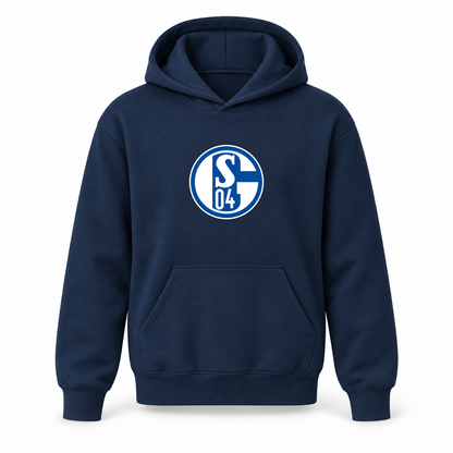 Youth Kids Schalke 04 FC Pullover Hoodie | Color: Navy | Refreshed youth hoodie, original Drive artwork