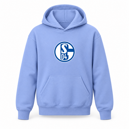 Youth Kids Schalke 04 FC Pullover Hoodie | Color: Turquoise | Refreshed youth hoodie, original Drive artwork