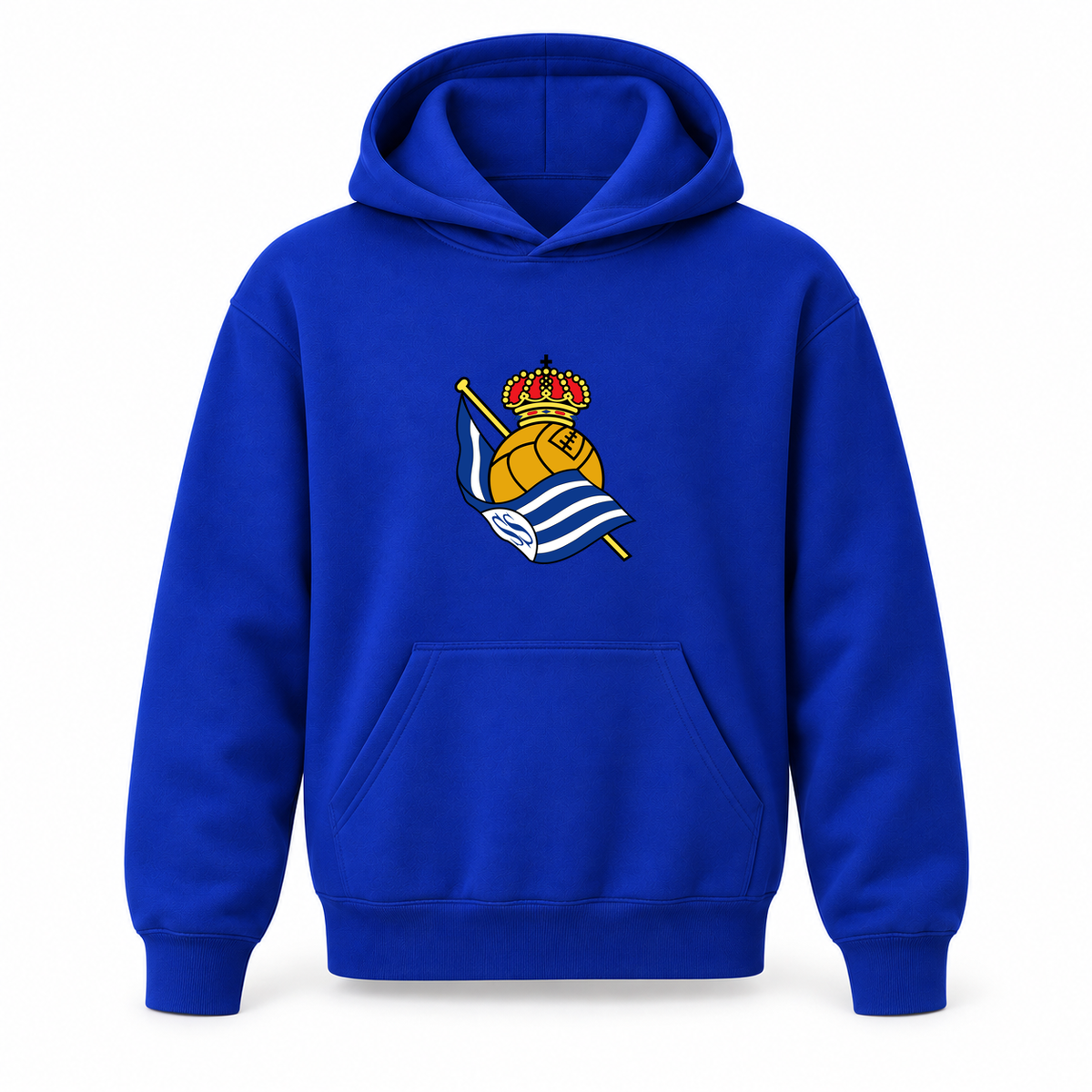 Youth Kids Real Sociedad FC Pullover Hoodie | Color: Blue | Refreshed youth hoodie, original Drive artwork