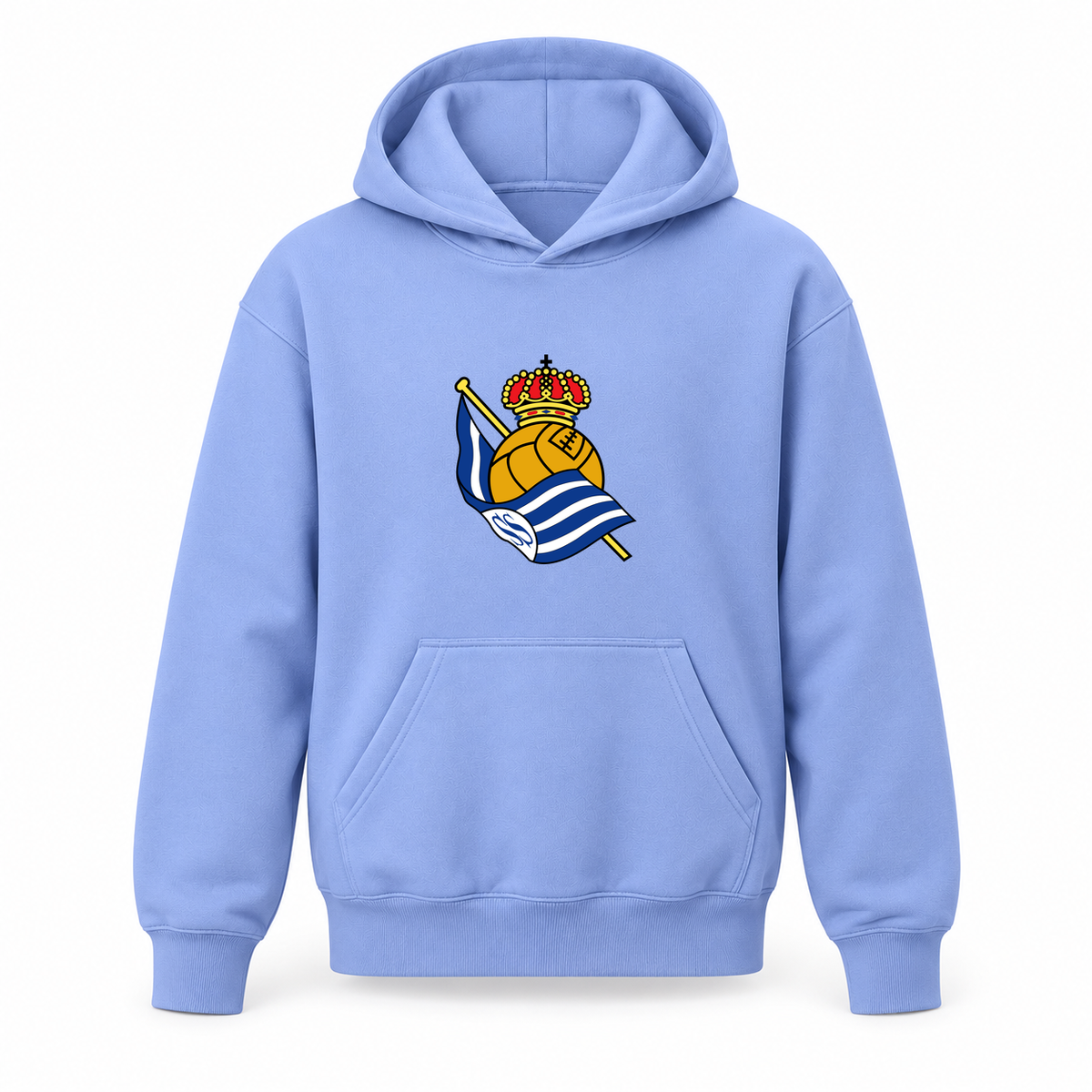 Youth Kids Real Sociedad FC Pullover Hoodie | Color: Turquoise | Refreshed youth hoodie, original Drive artwork