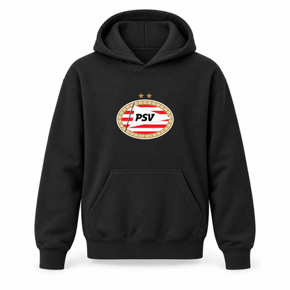 Youth Kids PSV Eindhoven FC Pullover Hoodie | Color: Black | Refreshed youth hoodie, original Drive artwork