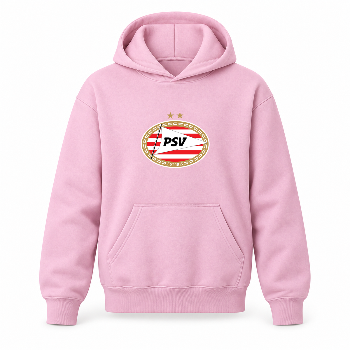 Youth Kids PSV Eindhoven FC Pullover Hoodie | Color: Light Pink | Refreshed youth hoodie, original Drive artwork