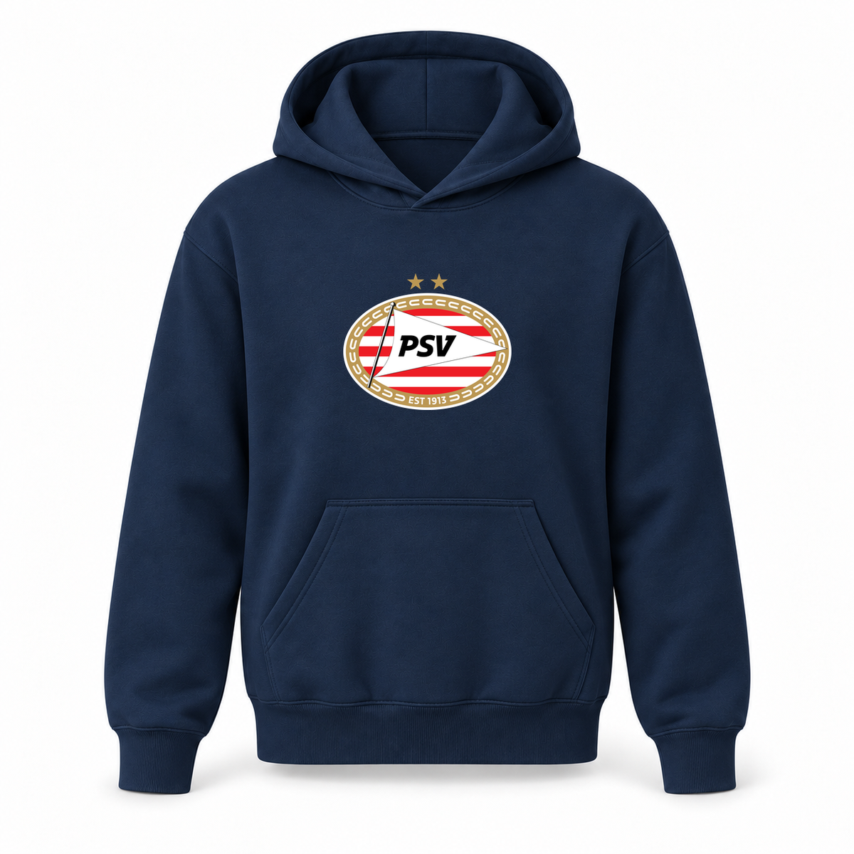 Youth Kids PSV Eindhoven FC Pullover Hoodie | Color: Navy | Refreshed youth hoodie, original Drive artwork