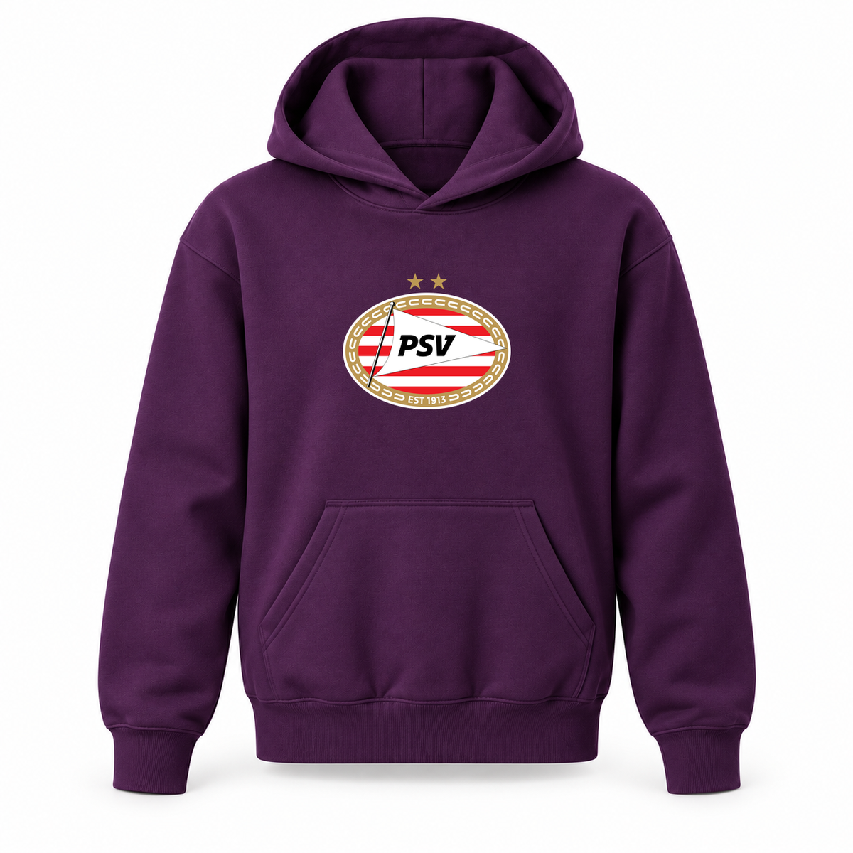 Youth Kids PSV Eindhoven FC Pullover Hoodie | Color: Purple | Refreshed youth hoodie, original Drive artwork