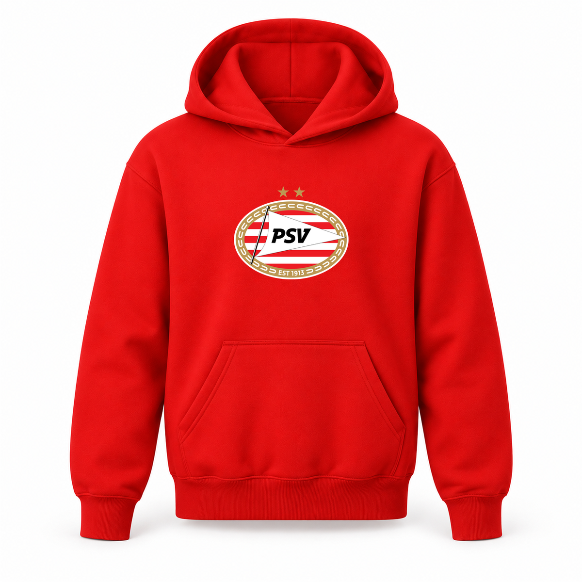 Youth Kids PSV Eindhoven FC Pullover Hoodie | Color: Red | Refreshed youth hoodie, original Drive artwork
