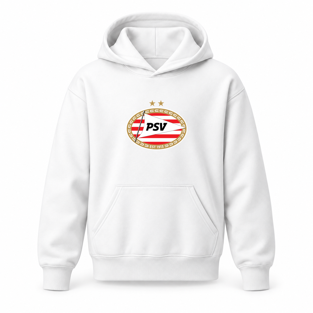 Youth Kids PSV Eindhoven FC Pullover Hoodie | Color: White | Refreshed youth hoodie, original Drive artwork