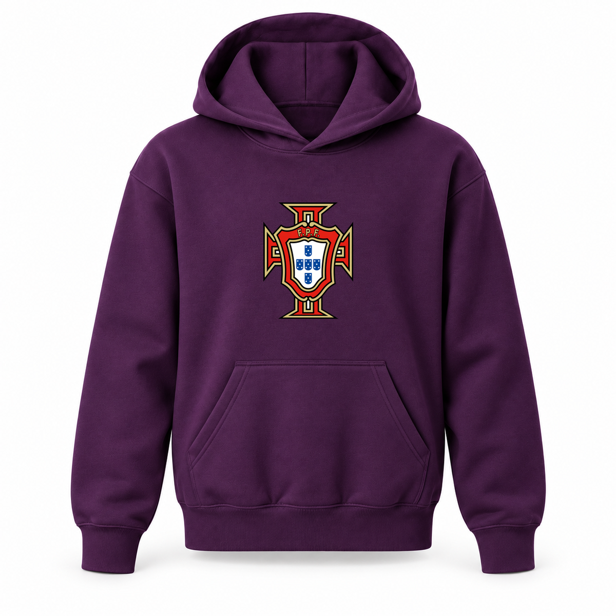Youth Kids Portugal National Soccer Team Pullover Hoodie | Color: Purple | Refreshed youth hoodie, original Drive artwork