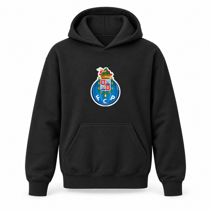 Youth Kids Porto FC Pullover Hoodie | Color: Black | Refreshed youth hoodie, original Drive artwork